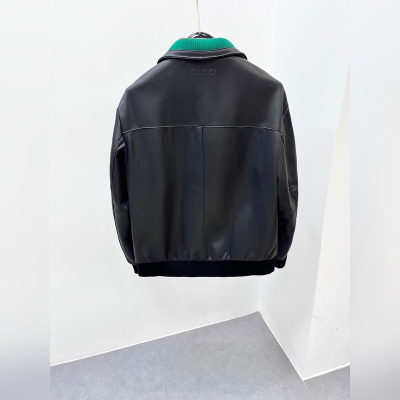 Gucci男士綿羊皮翻領夾克：意式風骨的不朽雕塑 當晨曦掠過佛羅倫薩老橋的弧線