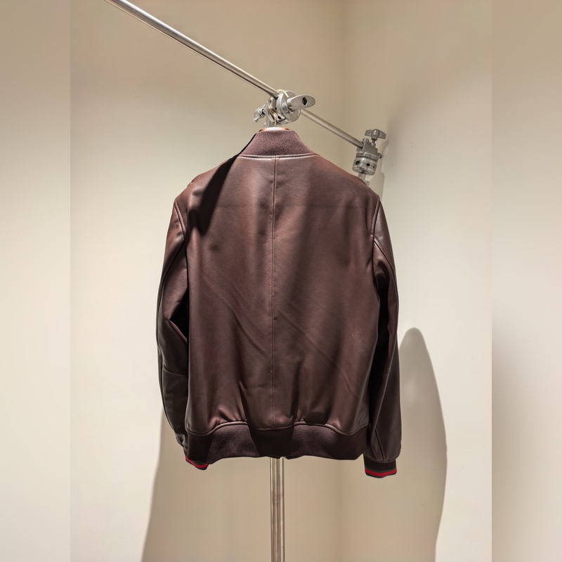 Gucci秋冬新品羊皮夾克 進口羊皮制作 還原 YB 質感超給力 秒殺市場版 胸