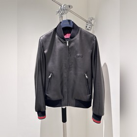 Gucci秋冬新品羊皮夾克 進口羊皮制作 還原 YB 質感超給力 秒殺市場版 胸