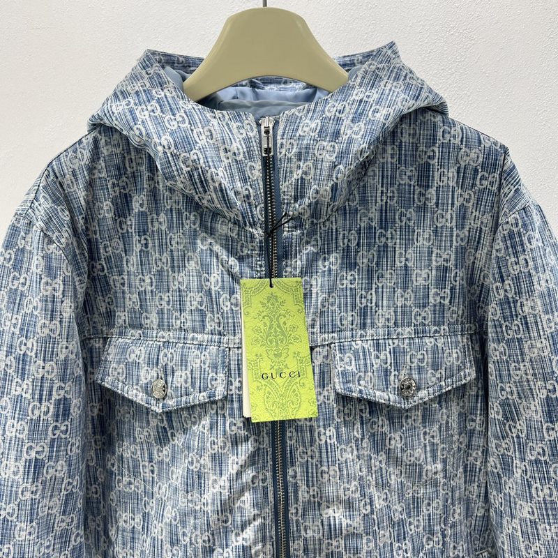 GUCCI 羽絨服 提花定制牛仔羽絨服外套 冬季裡的避風港，全衣的五金采用的是原