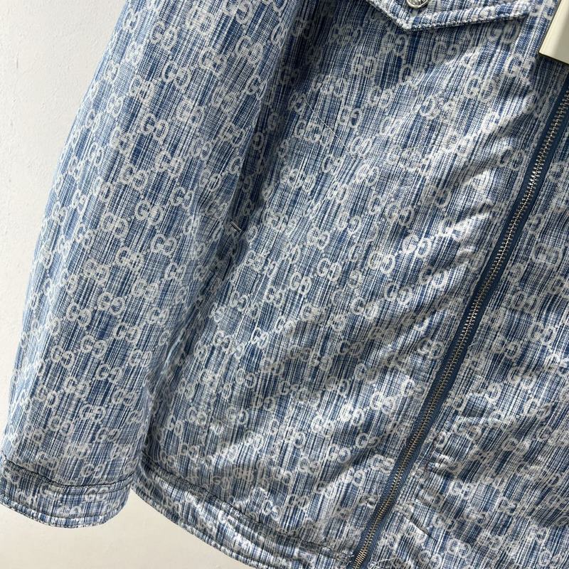GUCCI 羽絨服 提花定制牛仔羽絨服外套 冬季裡的避風港，全衣的五金采用的是原