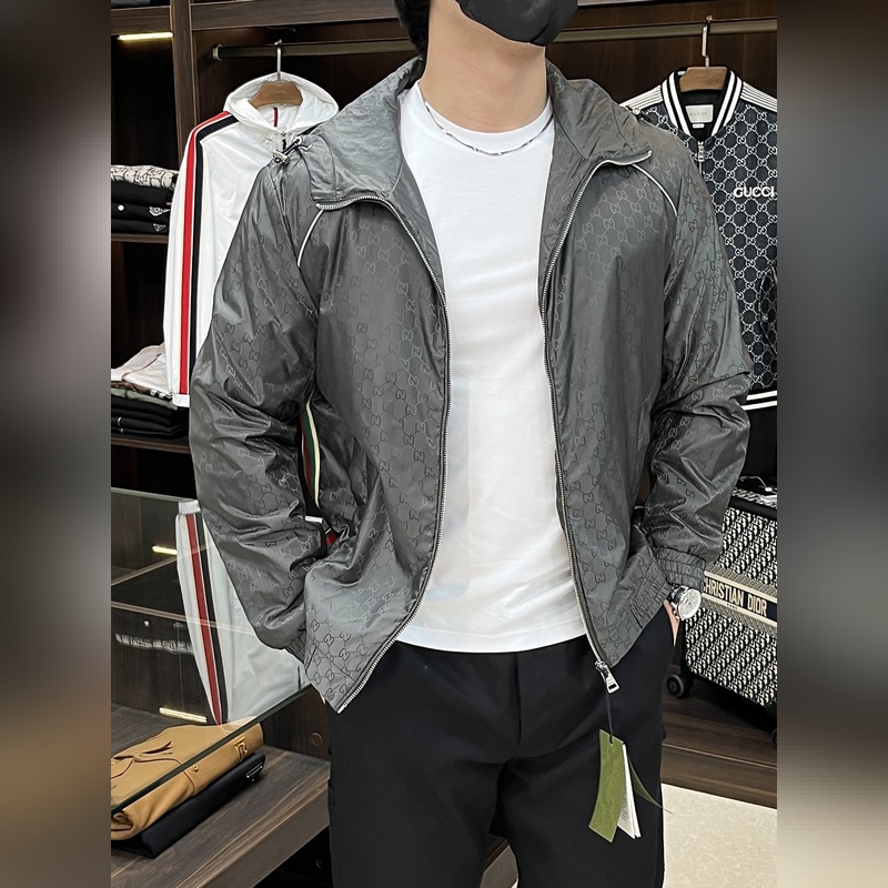 Gucci2026ss早秋新款發(fā)布 古馳連帽夾克外套，秋季爆款夾薄棉夾克，字母l
