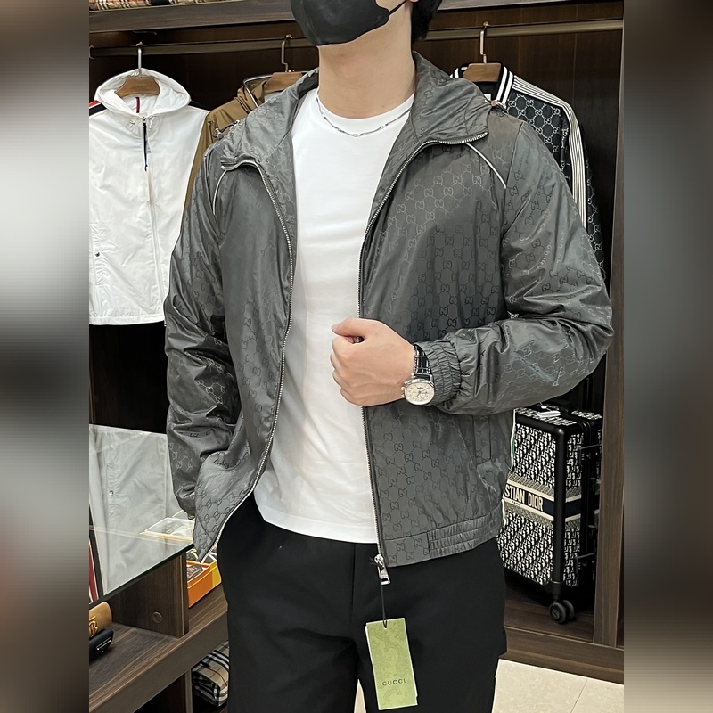 Gucci2026ss早秋新款發(fā)布 古馳連帽夾克外套，秋季爆款夾薄棉夾克，字母l
