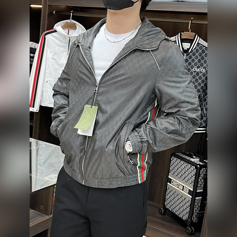 Gucci2026ss早秋新款發(fā)布 古馳連帽夾克外套，秋季爆款夾薄棉夾克，字母l