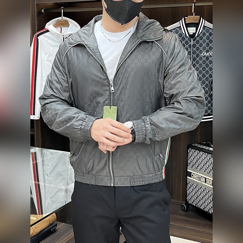 Gucci2026ss早秋新款發(fā)布 古馳連帽夾克外套，秋季爆款夾薄棉夾克，字母l