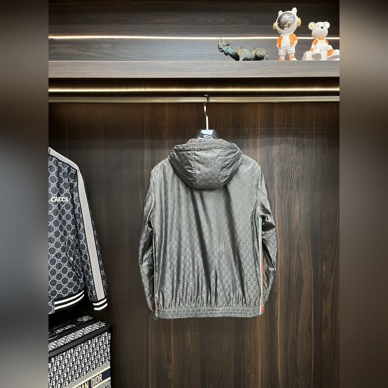 Gucci2026ss早秋新款發布 古馳連帽夾克外套，秋季爆款夾薄棉夾克，字母l