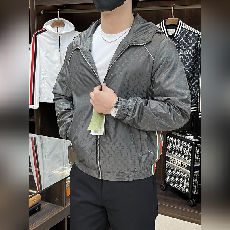 Gucci2026ss早秋新款發布 古馳連帽夾克外套，秋季爆款夾薄棉夾克，字母l
