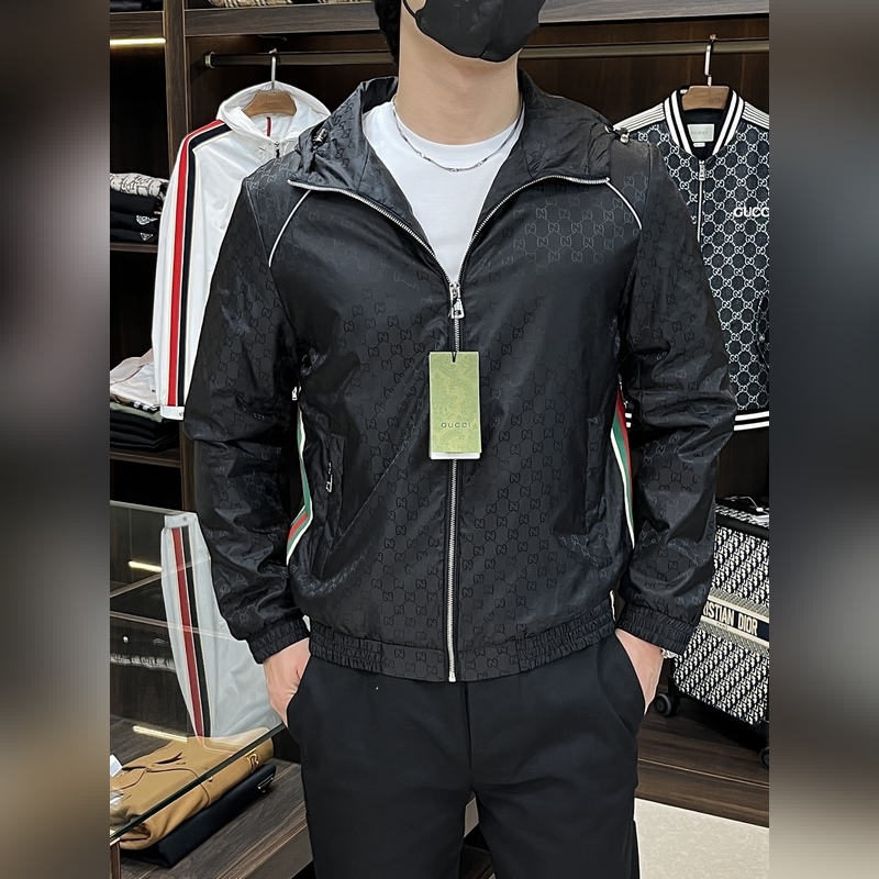 Gucci2026ss早秋新款發(fā)布 古馳連帽夾克外套，秋季爆款夾薄棉夾克，字母l