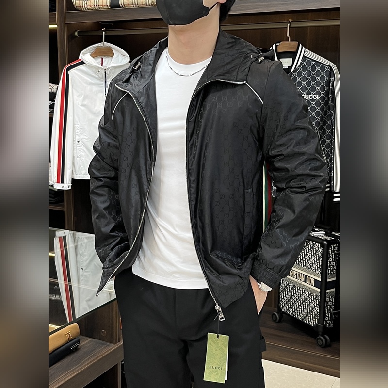 Gucci2026ss早秋新款發(fā)布 古馳連帽夾克外套，秋季爆款夾薄棉夾克，字母l
