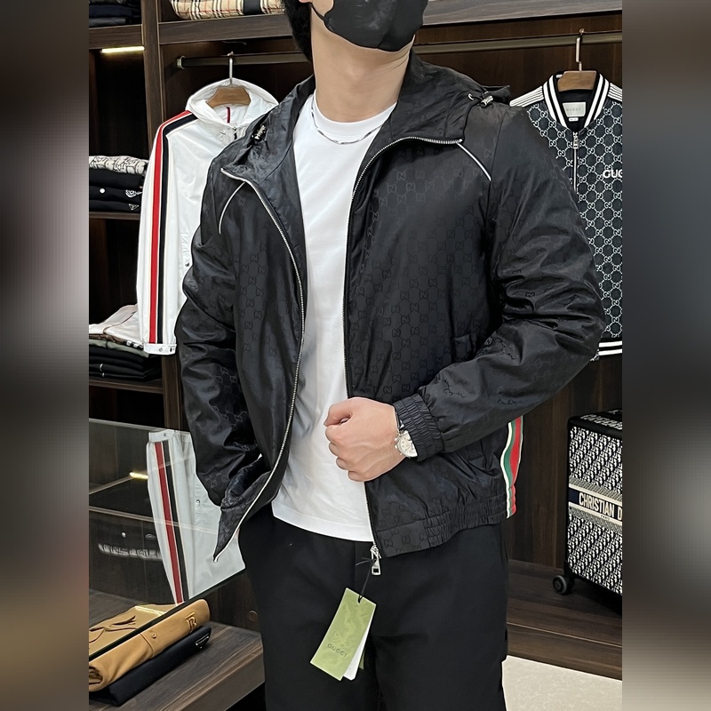 Gucci2026ss早秋新款發(fā)布 古馳連帽夾克外套，秋季爆款夾薄棉夾克，字母l