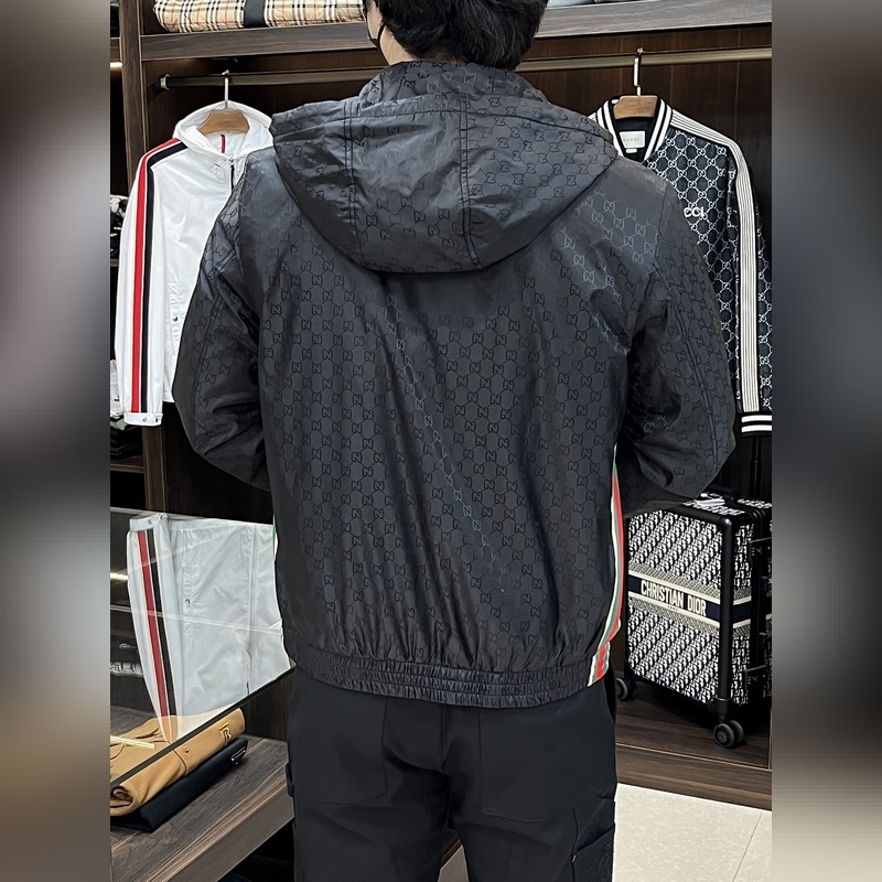 Gucci2026ss早秋新款發(fā)布 古馳連帽夾克外套，秋季爆款夾薄棉夾克，字母l