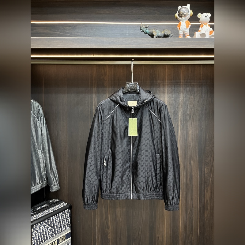 Gucci2026ss早秋新款發布 古馳連帽夾克外套，秋季爆款夾薄棉夾克，字母l