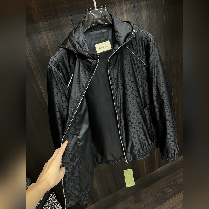 Gucci2026ss早秋新款發布 古馳連帽夾克外套，秋季爆款夾薄棉夾克，字母l