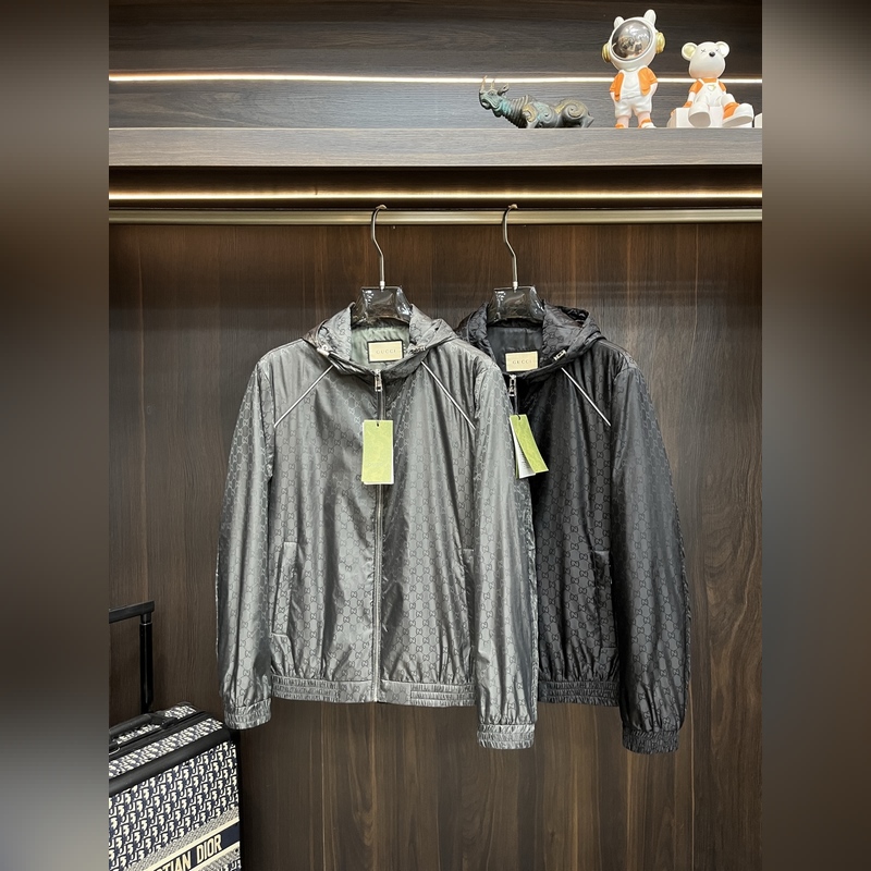 Gucci2026ss早秋新款發布 古馳連帽夾克外套，秋季爆款夾薄棉夾克，字母l