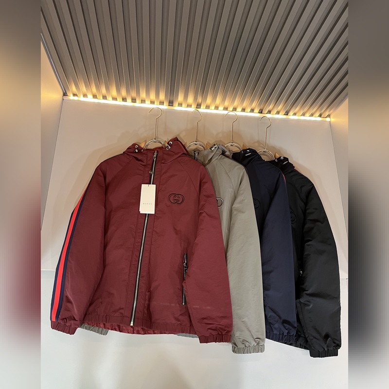 Gucci古家 雙面夾克！2026秋冬最新系列！男女同款 夾克外套，貿(mào)易公司渠