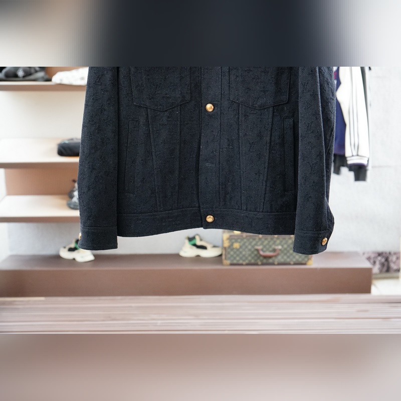 Gucci古奇-2026SS早秋新品 暗紋提花牛仔夾克。客供五金裝飾輔料，面料采