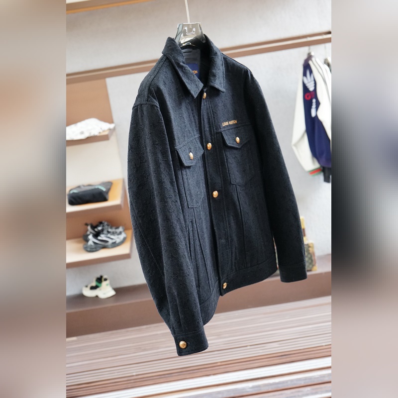 Gucci古奇-2026SS早秋新品 暗紋提花牛仔夾克。客供五金裝飾輔料，面料采