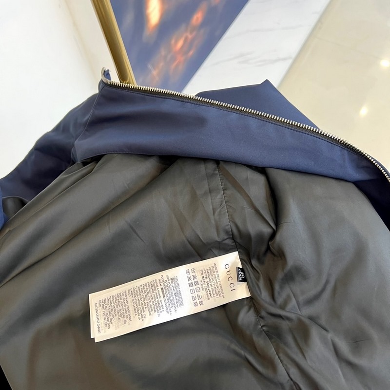 Gucci古馳、25FW活力動感撞色跑道廓形休閑網眼內裡運動拉鍊薄棉，夾棉外套。