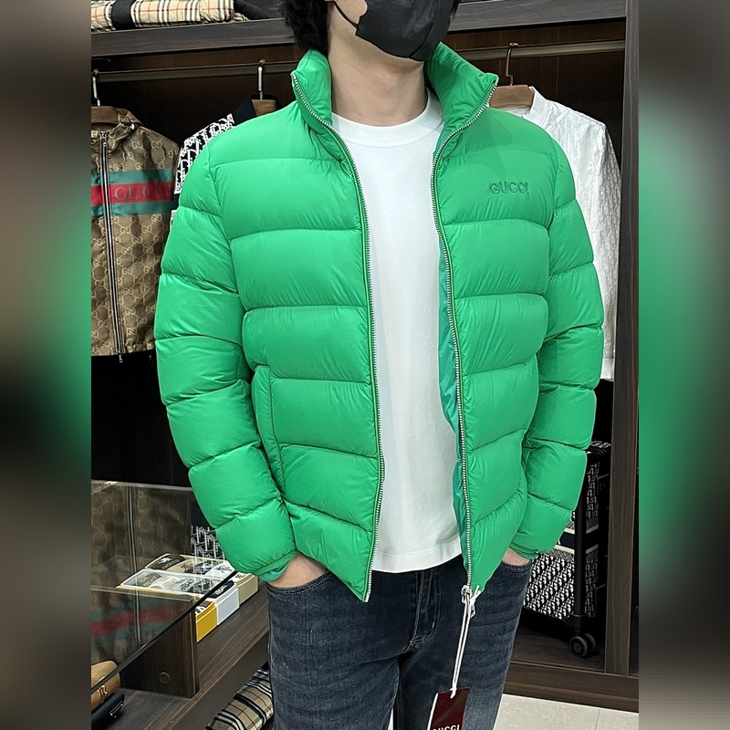 主推羽絨 Gucci2026最新款時(shí)尚設(shè)計(jì)師款羽絨外套 古馳立領(lǐng)羽絨服，面包羽
