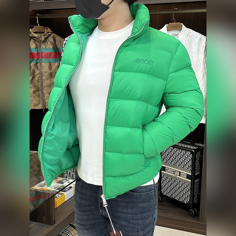 主推羽絨 Gucci2026最新款時(shí)尚設(shè)計(jì)師款羽絨外套 古馳立領(lǐng)羽絨服，面包羽
