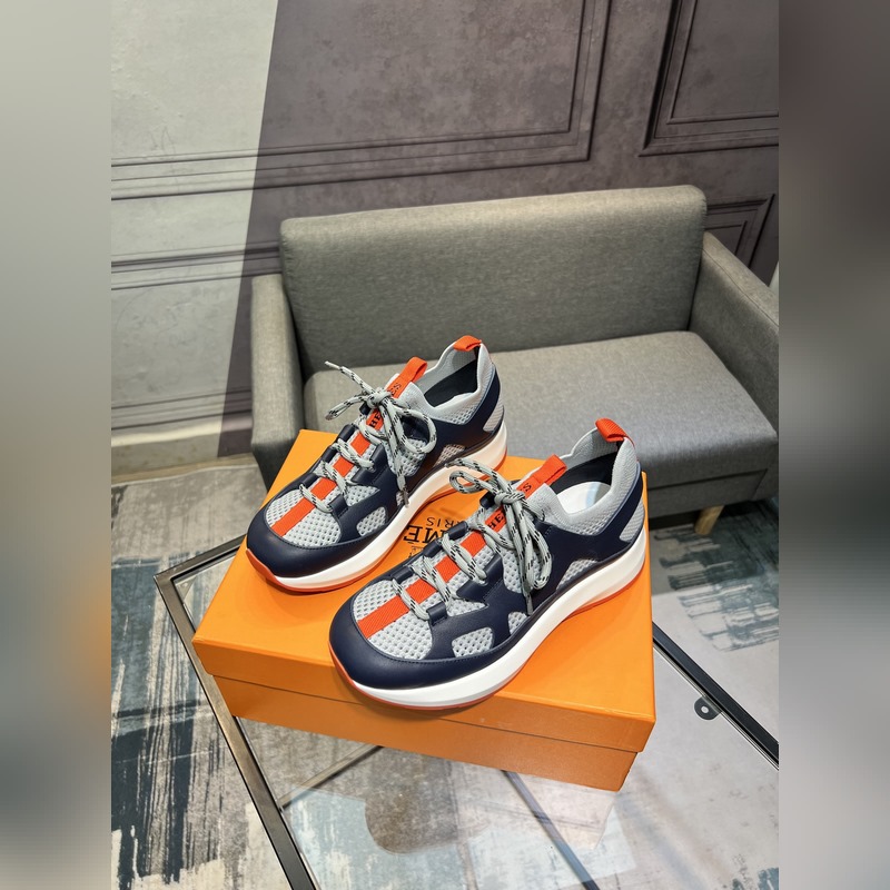 HERMES，愛馬仕 男士休閒運動鞋 -高端品質 原單休閑運動鞋 -鞋面：高納帕