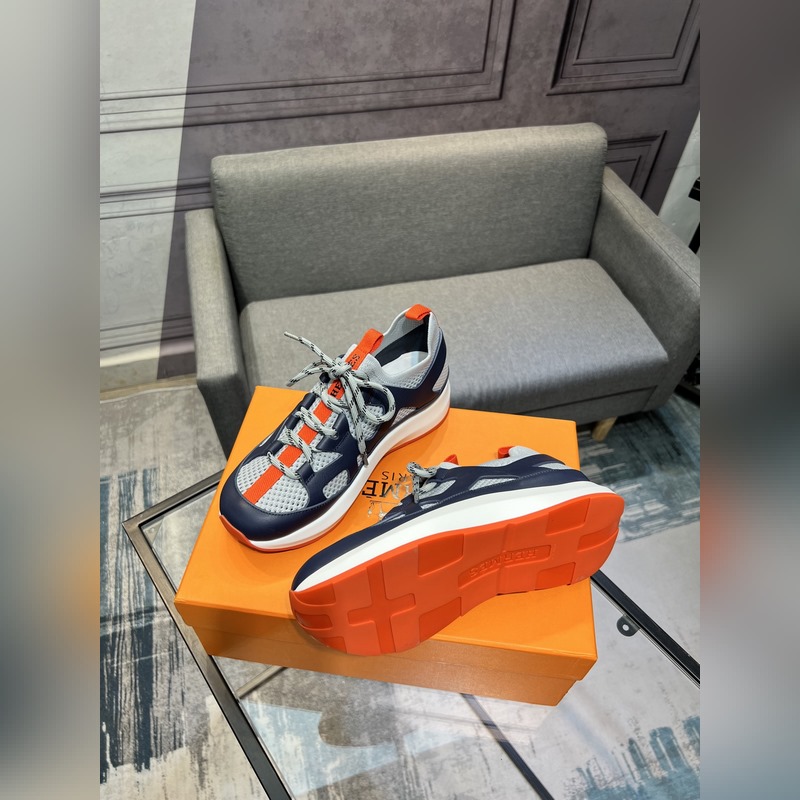 HERMES，愛馬仕 男士休閒運動鞋 -高端品質 原單休閑運動鞋 -鞋面：高納帕