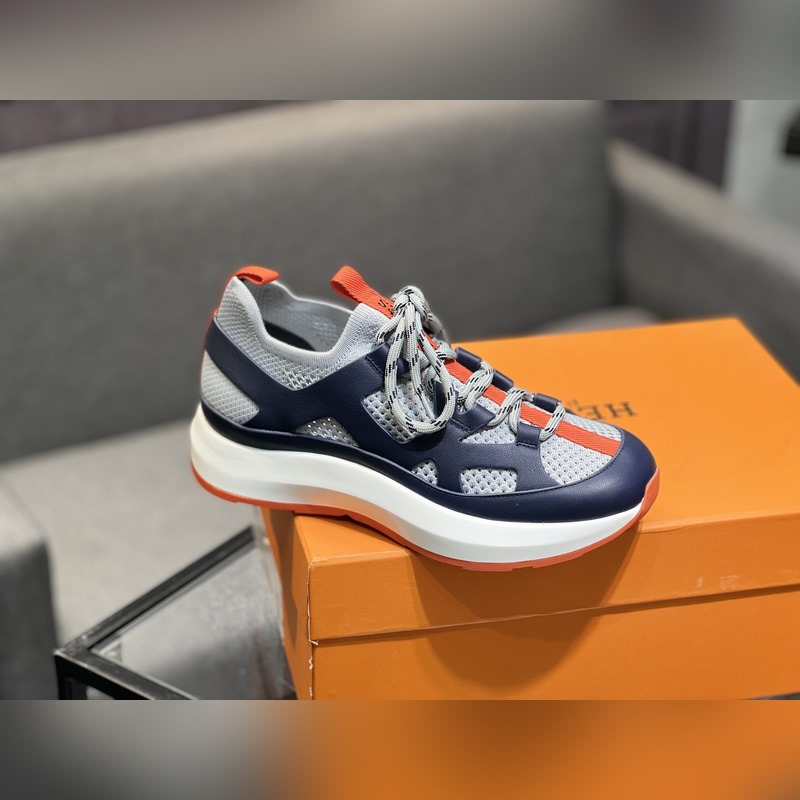 HERMES，愛馬仕 男士休閒運動鞋 -高端品質 原單休閑運動鞋 -鞋面：高納帕