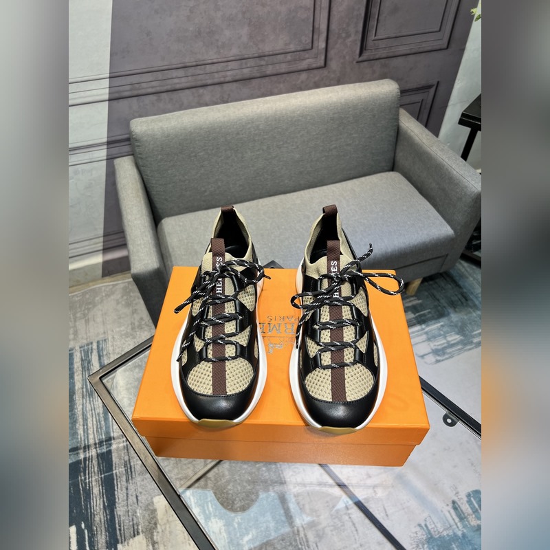 HERMES，愛(ài)馬仕 男士休閒運(yùn)動(dòng)鞋 -高端品質(zhì) 原單休閑運(yùn)動(dòng)鞋 -鞋面：高納帕