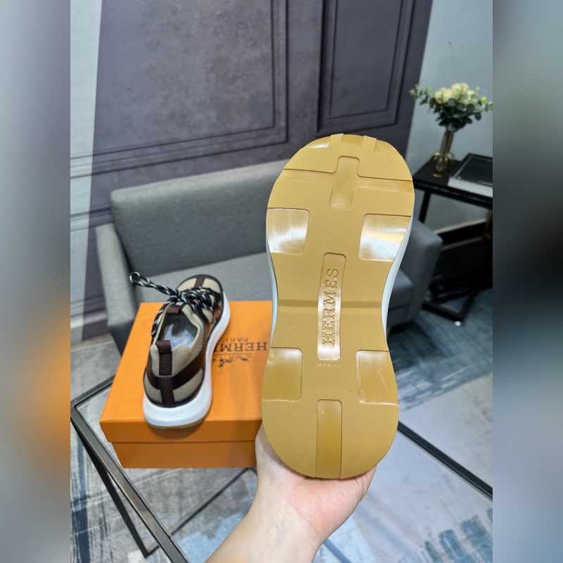 HERMES，愛(ài)馬仕 男士休閒運(yùn)動(dòng)鞋 -高端品質(zhì) 原單休閑運(yùn)動(dòng)鞋 -鞋面：高納帕