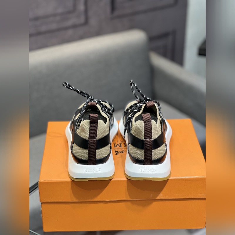 HERMES，愛(ài)馬仕 男士休閒運(yùn)動(dòng)鞋 -高端品質(zhì) 原單休閑運(yùn)動(dòng)鞋 -鞋面：高納帕