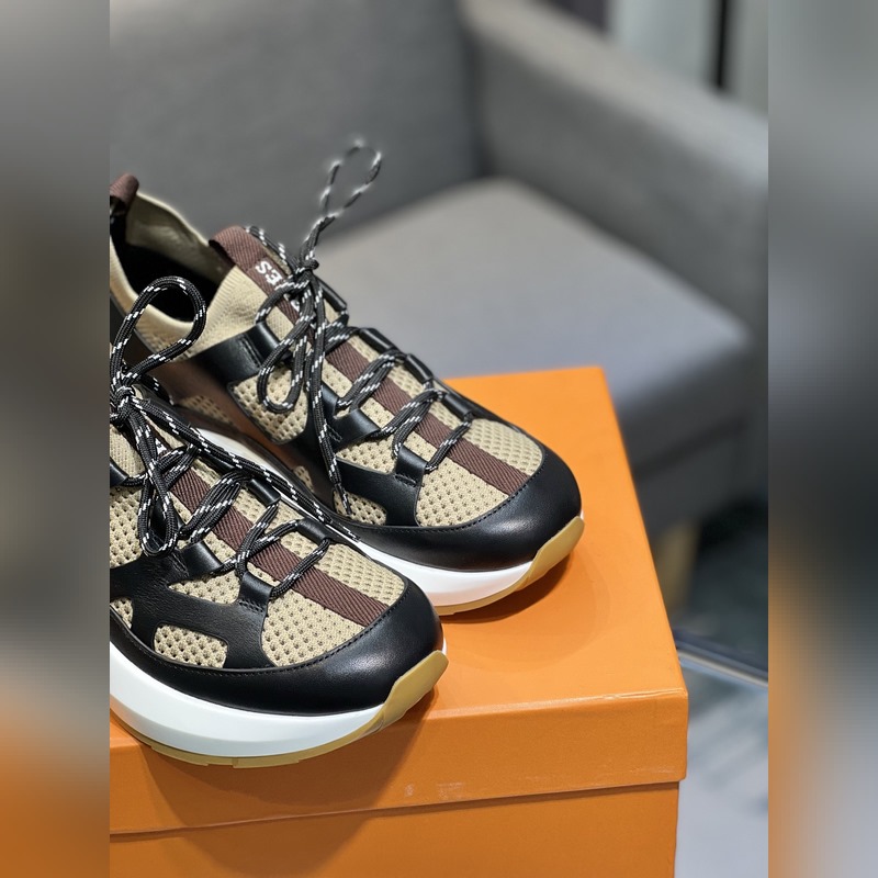 HERMES，愛(ài)馬仕 男士休閒運(yùn)動(dòng)鞋 -高端品質(zhì) 原單休閑運(yùn)動(dòng)鞋 -鞋面：高納帕