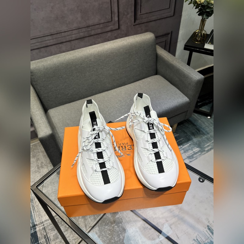 HERMES，愛馬仕 男士休閒運動鞋 -高端品質 原單休閑運動鞋 -鞋面：高納帕