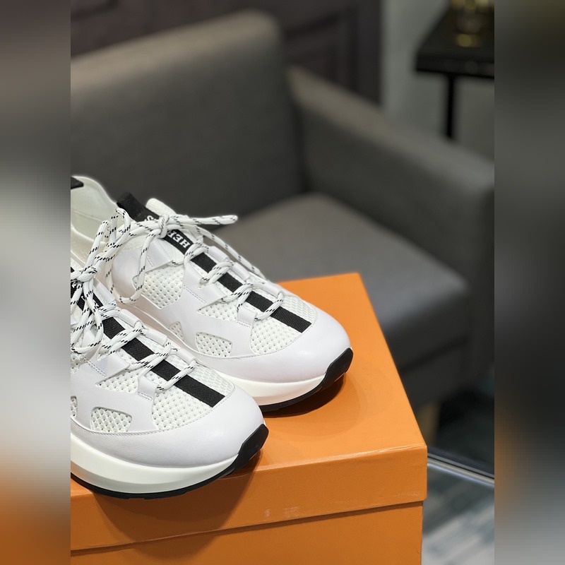 HERMES，愛馬仕 男士休閒運動鞋 -高端品質 原單休閑運動鞋 -鞋面：高納帕