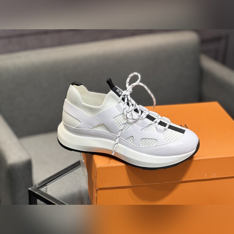 HERMES，愛馬仕 男士休閒運動鞋 -高端品質 原單休閑運動鞋 -鞋面：高納帕