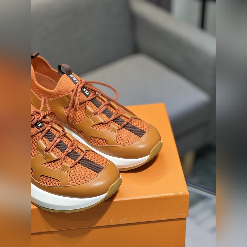 HERMES，愛馬仕 男士休閒運動鞋 -高端品質 原單休閑運動鞋 -鞋面：高納帕