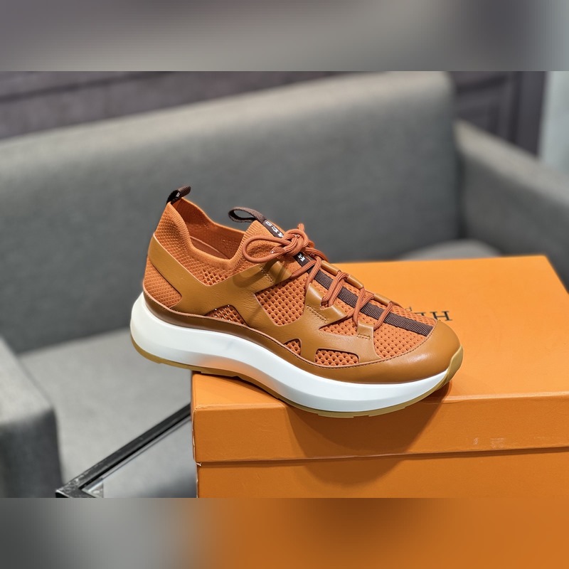 HERMES，愛馬仕 男士休閒運動鞋 -高端品質 原單休閑運動鞋 -鞋面：高納帕