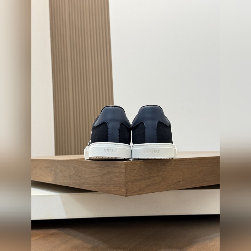 HERMES，愛馬仕 Kiddy免系帶運動鞋 ！牛仔布和麂皮山羊皮免系帶運動鞋