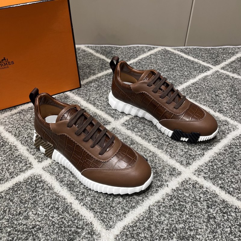 Hermes愛馬仕運動鞋，男士休閑運動鞋，鞋面牛皮拼接高端網布打造，進口材質，質