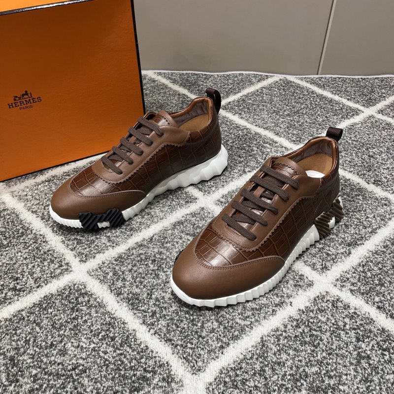 Hermes愛馬仕運動鞋，男士休閑運動鞋，鞋面牛皮拼接高端網布打造，進口材質，質