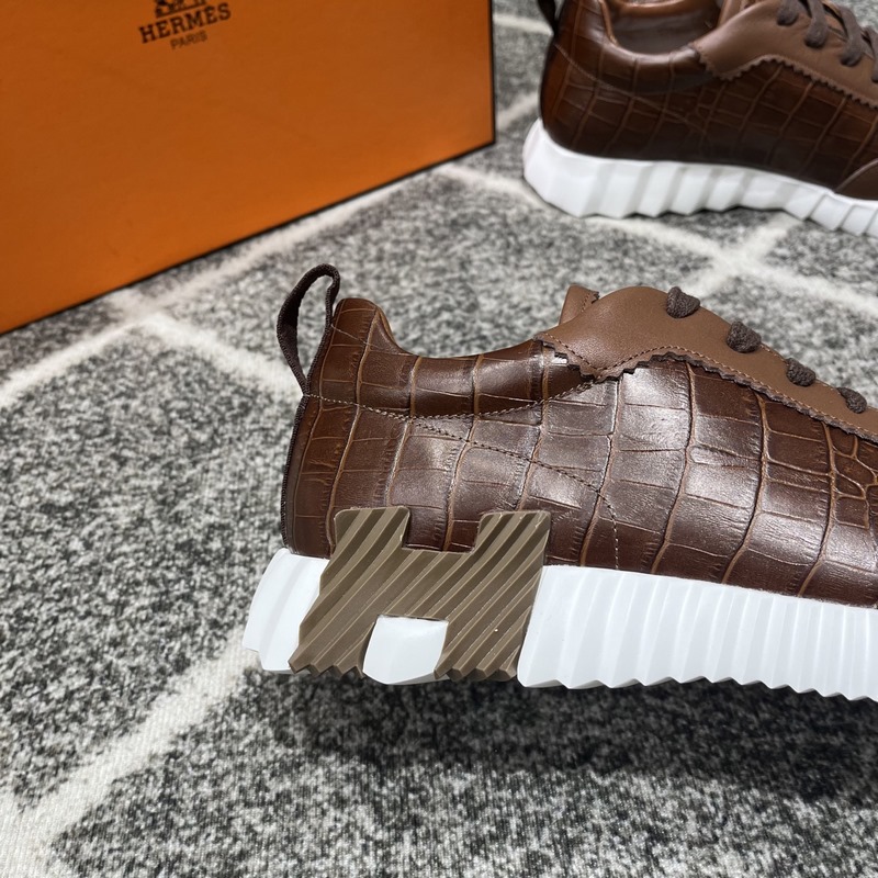 Hermes愛馬仕運動鞋，男士休閑運動鞋，鞋面牛皮拼接高端網布打造，進口材質，質