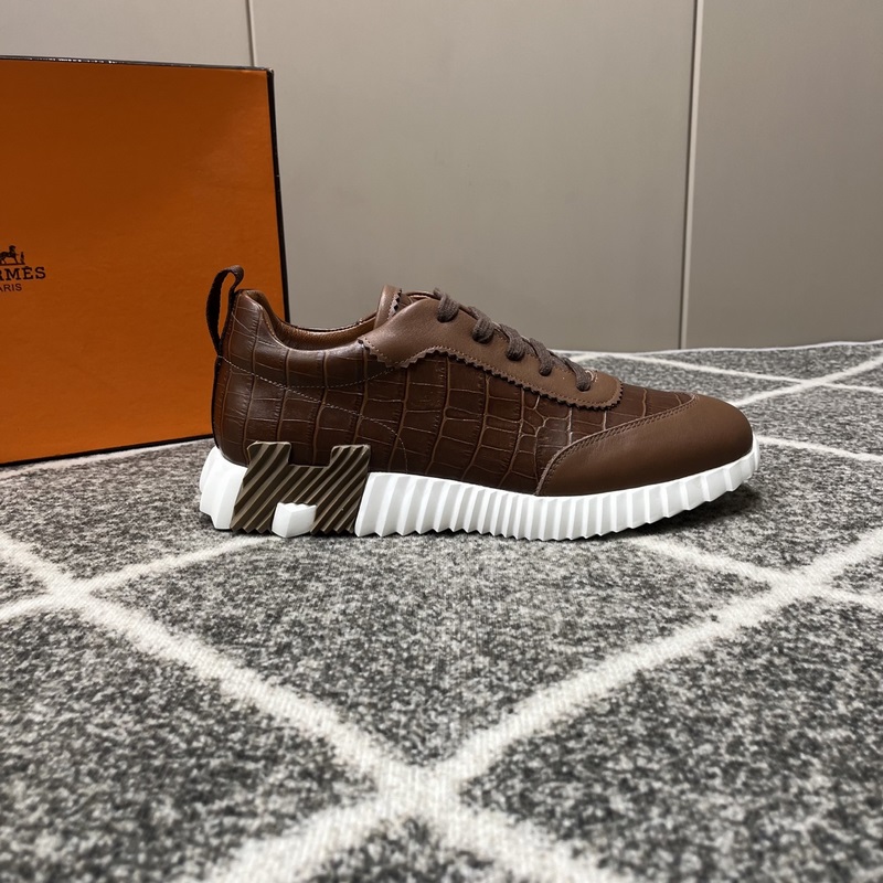 Hermes愛馬仕運動鞋，男士休閑運動鞋，鞋面牛皮拼接高端網布打造，進口材質，質