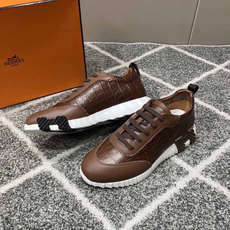 Hermes愛馬仕運動鞋，男士休閑運動鞋，鞋面牛皮拼接高端網布打造，進口材質，質