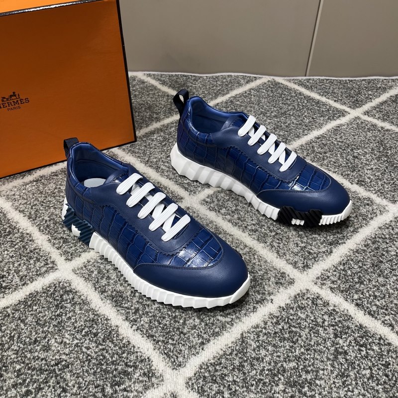 Hermes愛(ài)馬仕運(yùn)動(dòng)鞋，男士休閑運(yùn)動(dòng)鞋，鞋面牛皮拼接高端網(wǎng)布打造，進(jìn)口材質(zhì)，質(zhì)