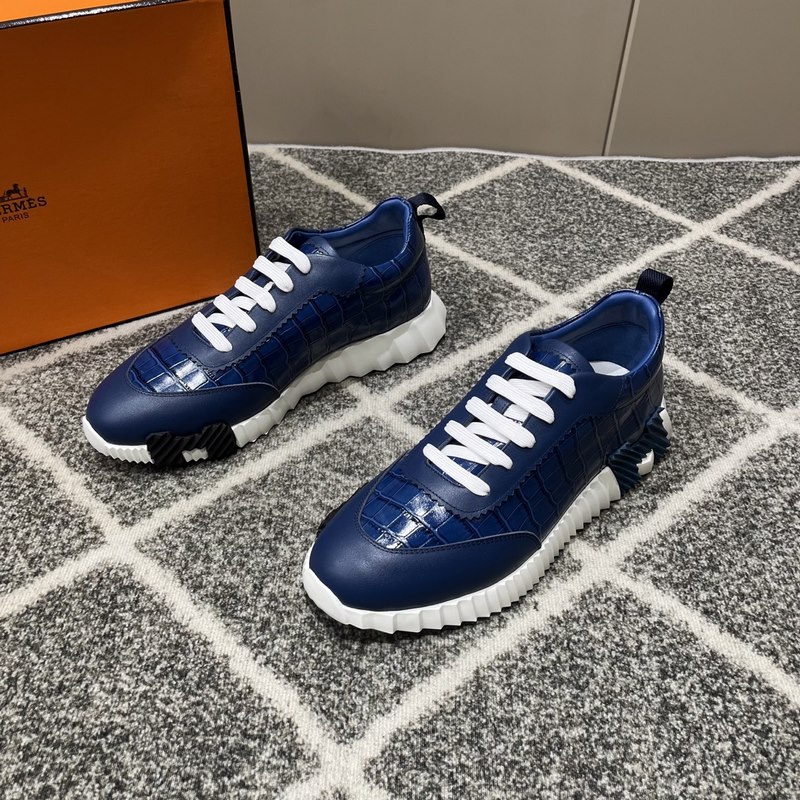 Hermes愛(ài)馬仕運(yùn)動(dòng)鞋，男士休閑運(yùn)動(dòng)鞋，鞋面牛皮拼接高端網(wǎng)布打造，進(jìn)口材質(zhì)，質(zhì)