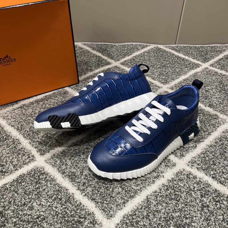 Hermes愛(ài)馬仕運(yùn)動(dòng)鞋，男士休閑運(yùn)動(dòng)鞋，鞋面牛皮拼接高端網(wǎng)布打造，進(jìn)口材質(zhì)，質(zhì)