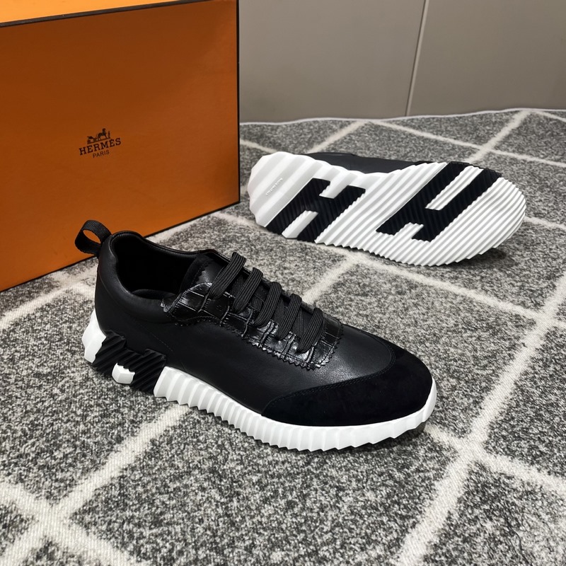 Hermes愛馬仕運動鞋，男士休閑運動鞋，鞋面牛皮拼接高端網布打造，進口材質，質