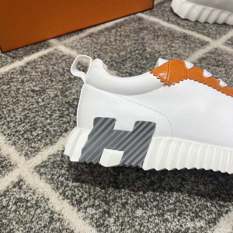 Hermes愛馬仕運動鞋，男士休閑運動鞋，鞋面牛皮拼接高端網布打造，進口材質，質