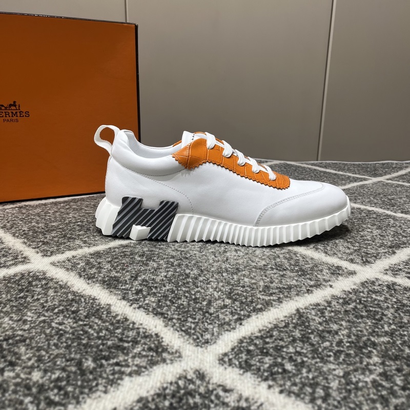 Hermes愛馬仕運動鞋，男士休閑運動鞋，鞋面牛皮拼接高端網布打造，進口材質，質