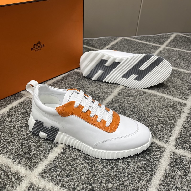 Hermes愛馬仕運動鞋，男士休閑運動鞋，鞋面牛皮拼接高端網布打造，進口材質，質