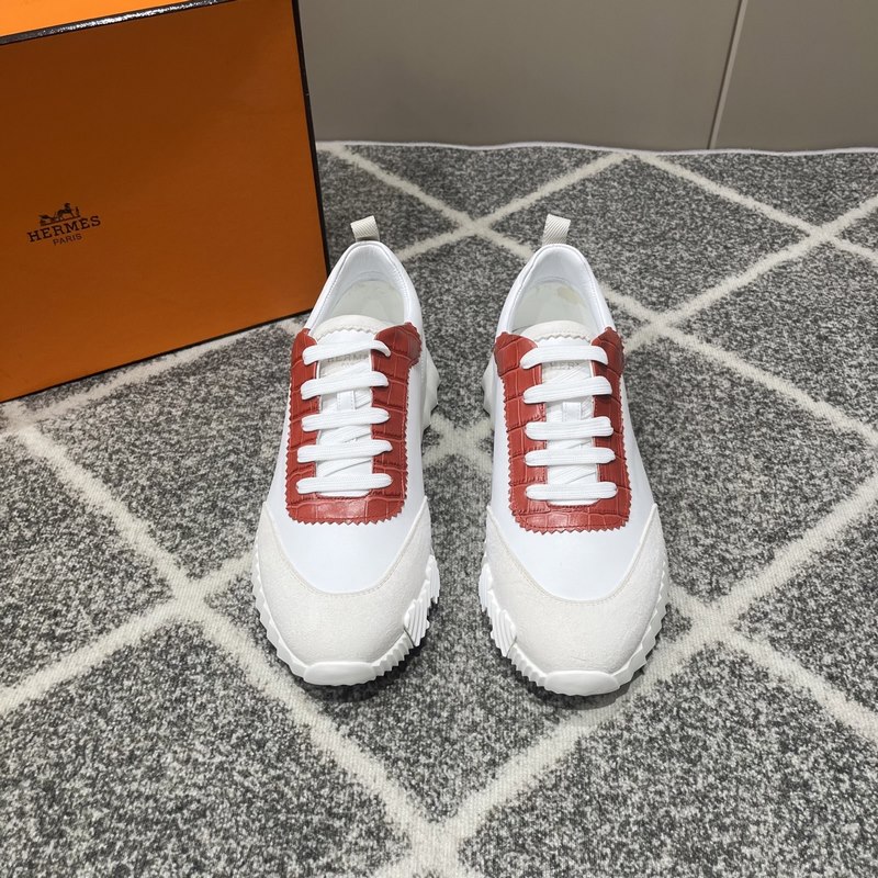 Hermes愛馬仕運動鞋，男士休閑運動鞋，鞋面牛皮拼接高端網布打造，進口材質，質